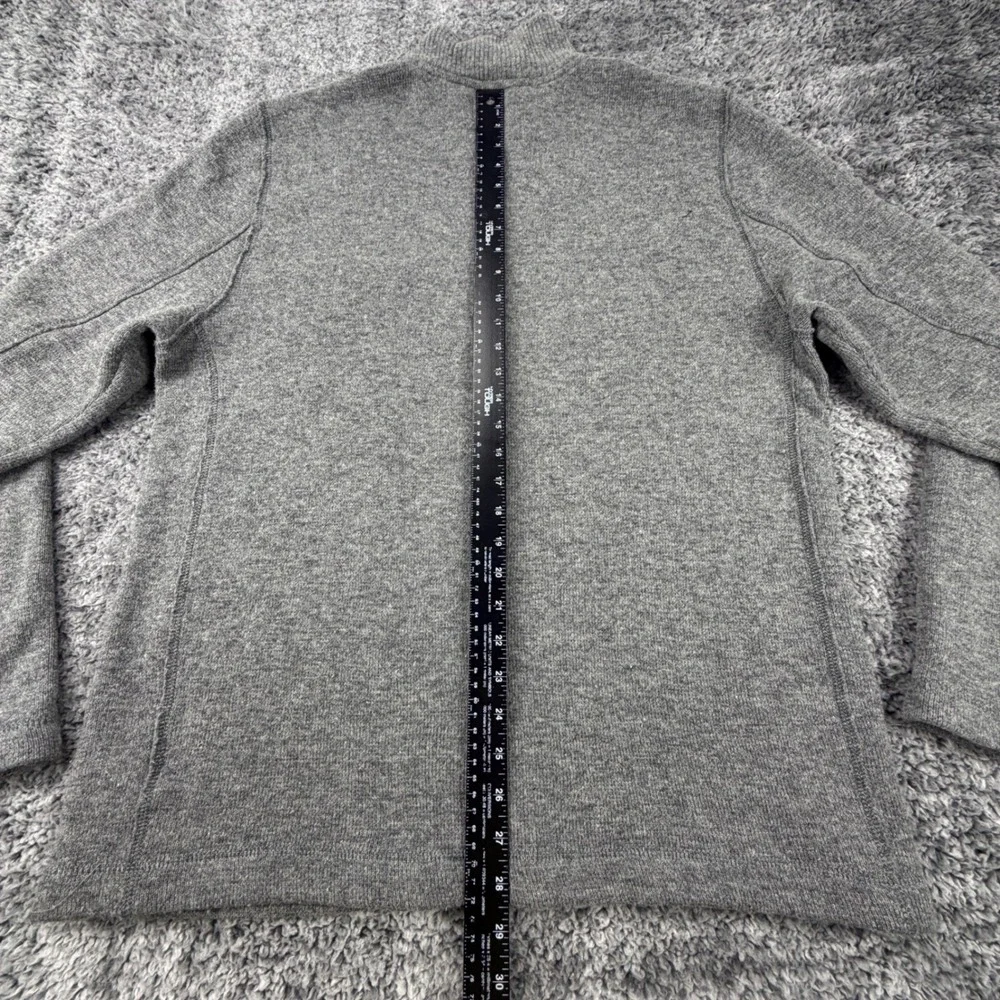 Banana Republic‎ Heritage Men's XL Gray Lambs Wool Nylon Zip Up Sweater Jacket